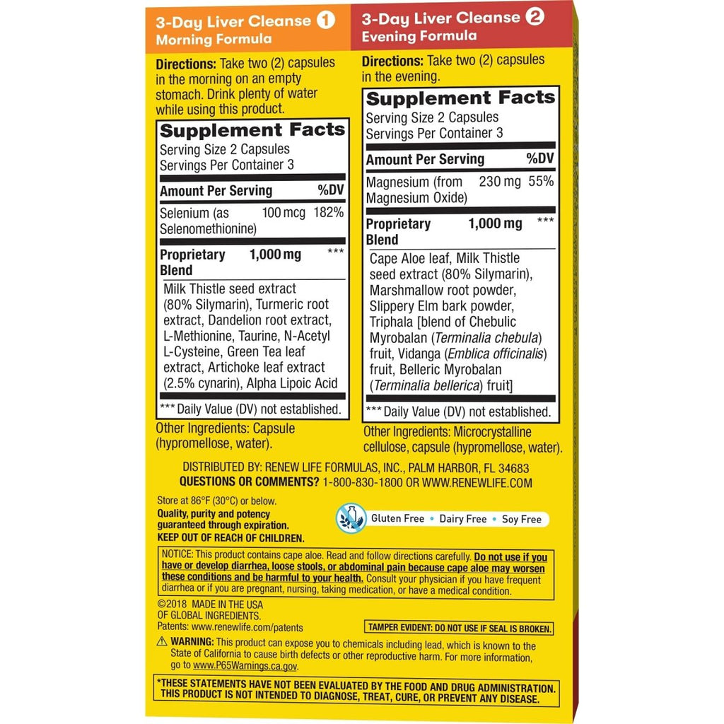 Renew Life Cleanse, Adult, 3-Day Liver Cleanse