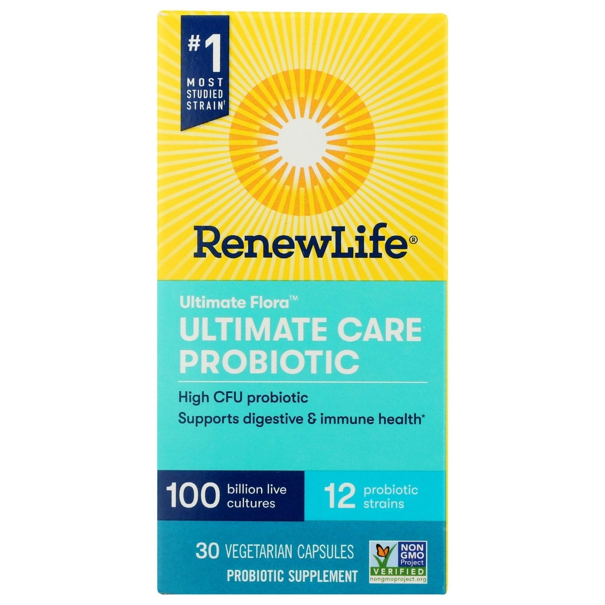 Renew Life, Ultimate Flora Care Probiotique 100 milliards, 30 capsules