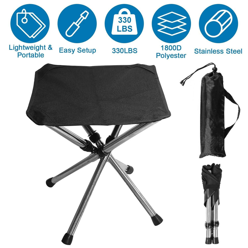Chaise Pliante Rétractable Portable Tabouret de Randonnée Facile à Installer