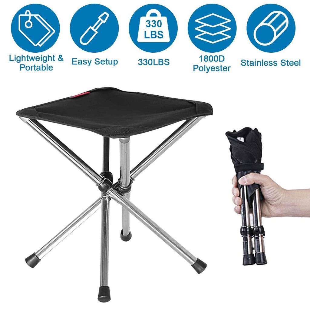Chaise Pliante Rétractable Portable Tabouret de Randonnée Facile à Installer