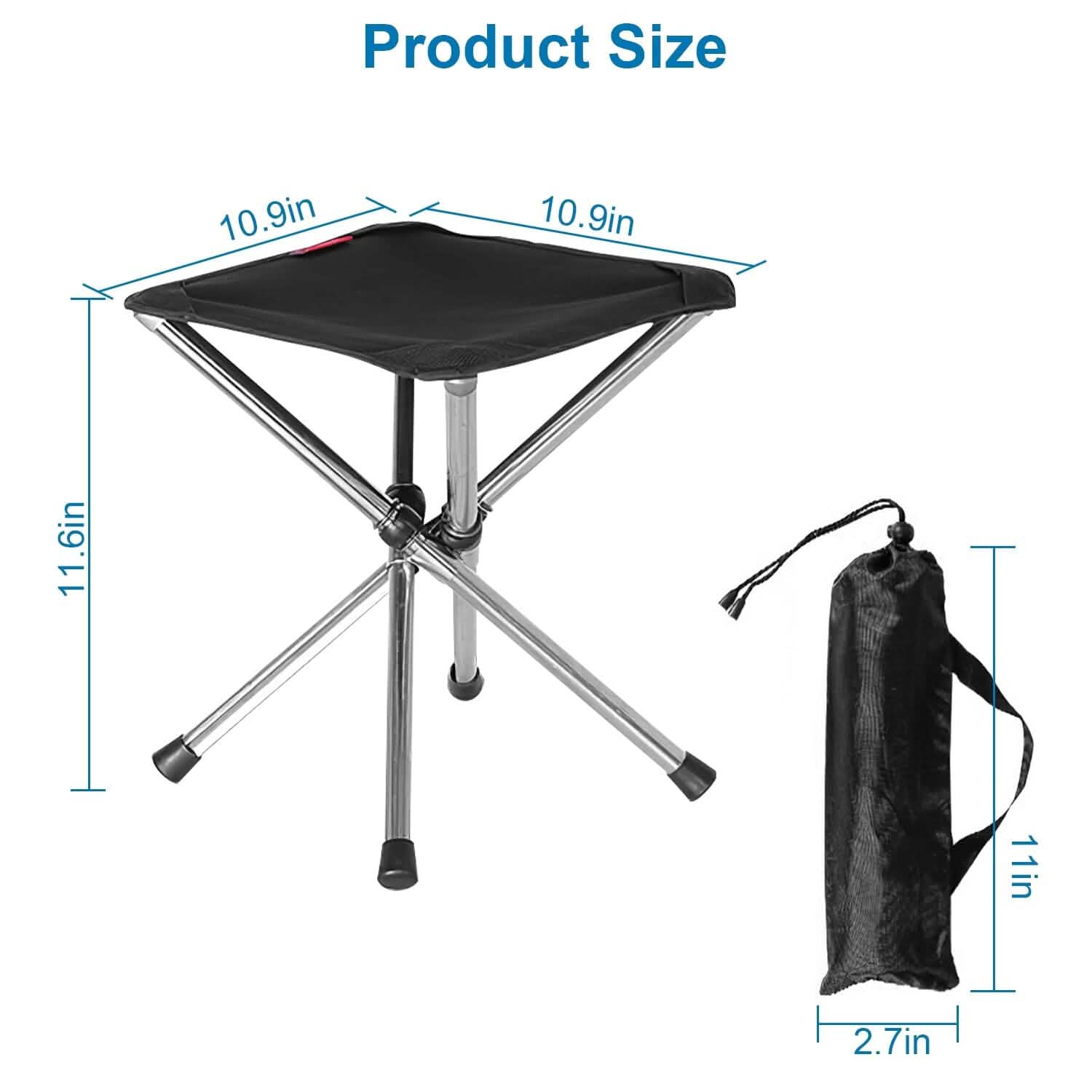 Chaise Pliante Rétractable Portable Tabouret de Randonnée Facile à Installer