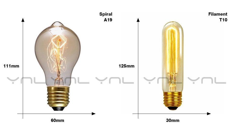 Ampoule rétro Edison ST64 A19 T45 G80 G95 G125 Incandescente E27 220V 40W tubes lumineux à filament Edison