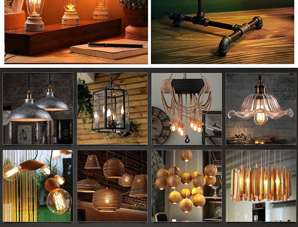 Ampoule rétro Edison ST64 A19 T45 G80 G95 G125 Incandescente E27 220V 40W tubes lumineux à filament Edison