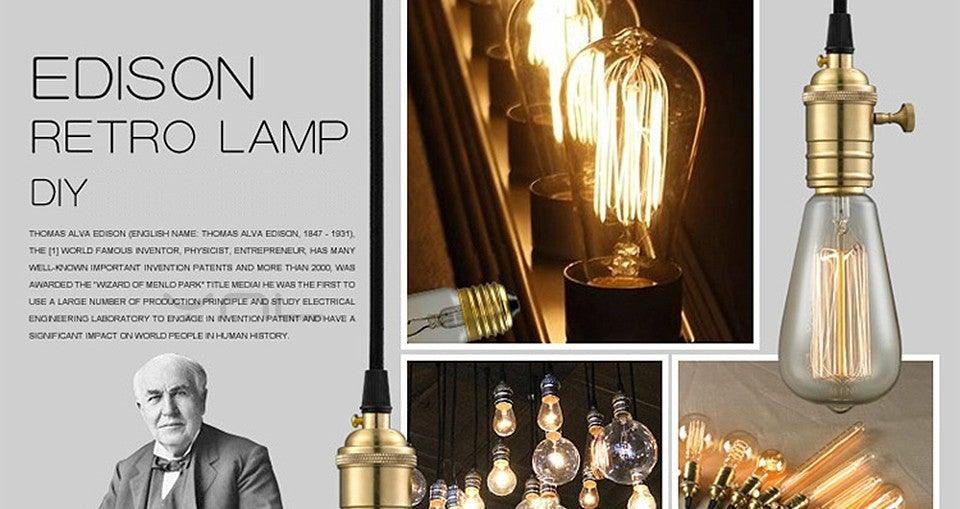 Ampoule rétro Edison ST64 A19 T45 G80 G95 G125 Incandescente E27 220V 40W tubes lumineux à filament Edison