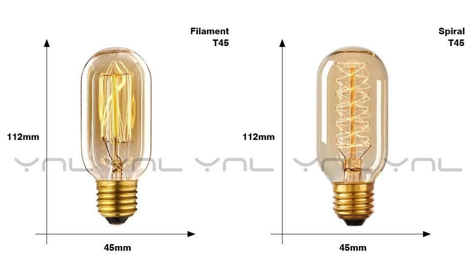 Ampoule rétro Edison ST64 A19 T45 G80 G95 G125 Incandescente E27 220V 40W tubes lumineux à filament Edison