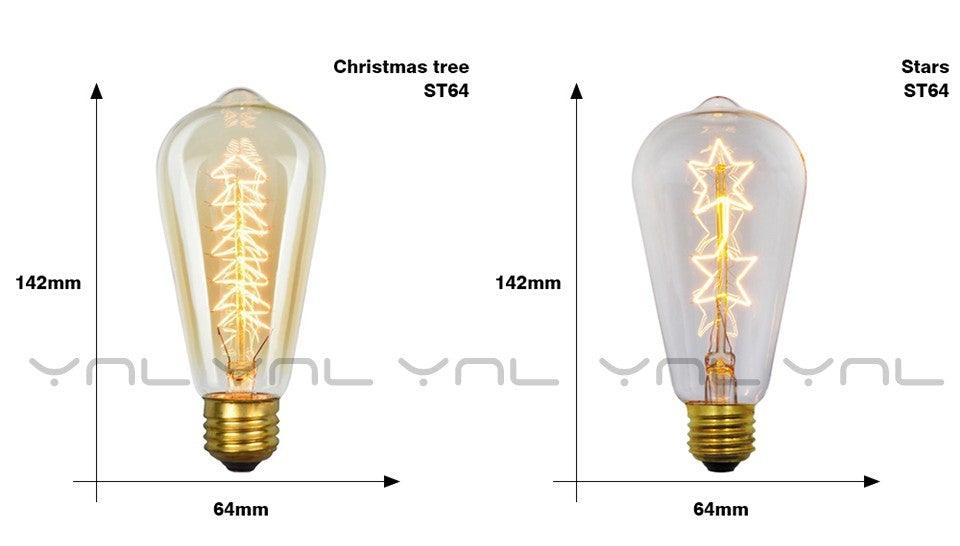 Ampoule rétro Edison ST64 A19 T45 G80 G95 G125 Incandescente E27 220V 40W tubes lumineux à filament Edison