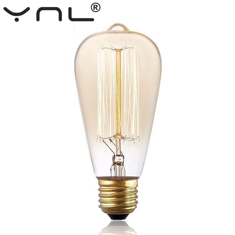 Ampoule rétro Edison ST64 A19 T45 G80 G95 G125 Incandescente E27 220V 40W tubes lumineux à filament Edison