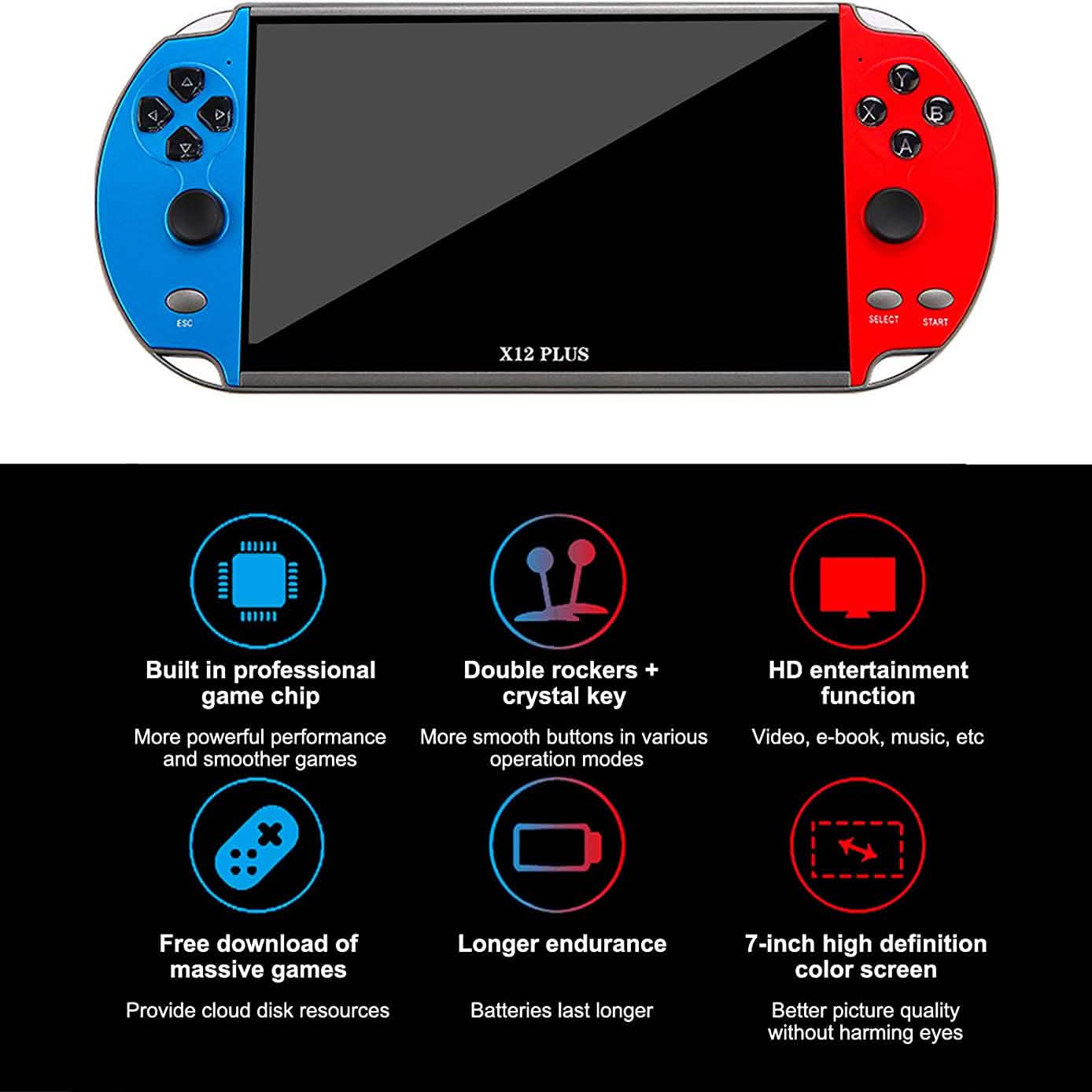 Console de jeux vidéo portable rétro