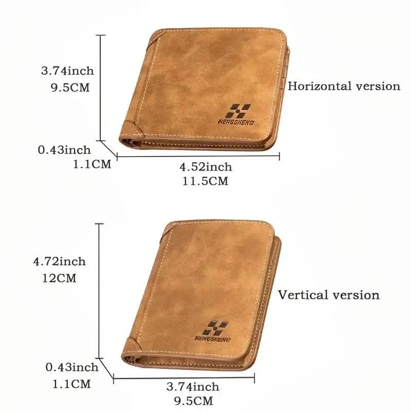 Porte-cartes en cuir rétro pour homme