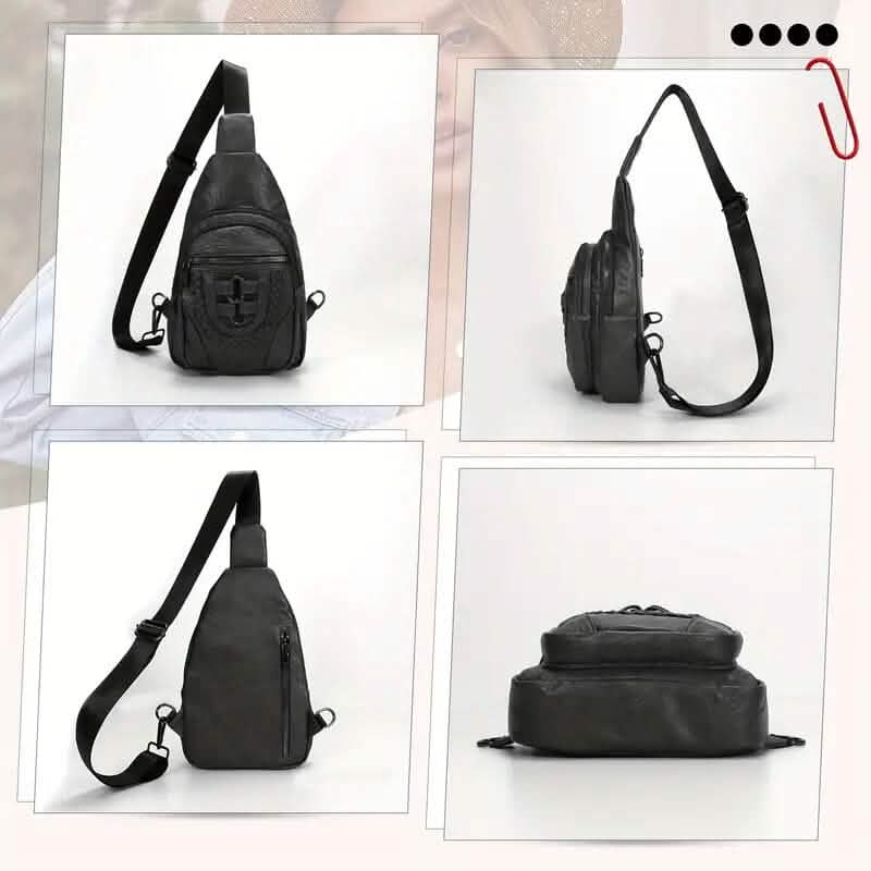 Sac à bandoulière en cuir PU rétro