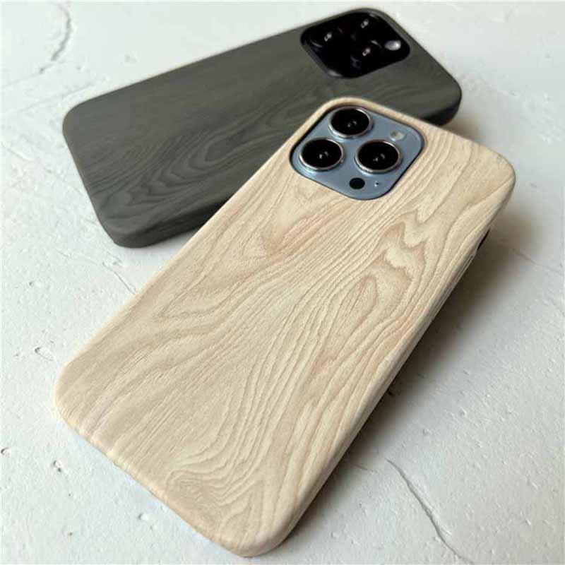 Coques de Téléphone Rétro Ultra Fines Texture Bois pour iPhone 14 13 12 11 Pro Max XS MAX XR XS X 7 8 Plus Antidérapantes Étui Souple en Bois Vintage Unique Élégant et Entièrement Protecteur