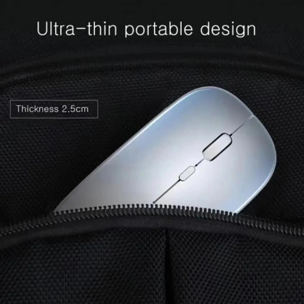 Souris sans fil rétro RVB rechargeable, souris d'ordinateur sans fil silencieuse, souris optique portable pour bureau avec LED USB rétroéclairée, souris de jeu pour ordinateur portable