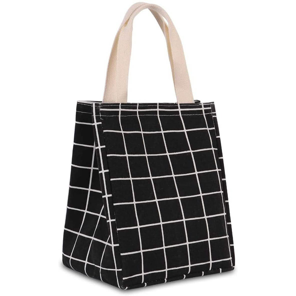 Sac à déjeuner réutilisable isotherme en toile avec feuille d'aluminium