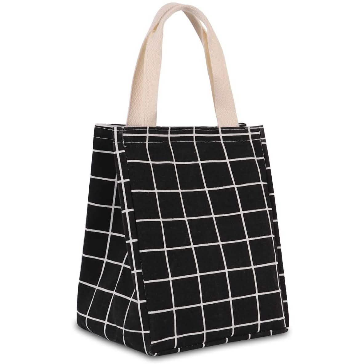 Sac à déjeuner réutilisable isotherme en toile avec feuille d'aluminium