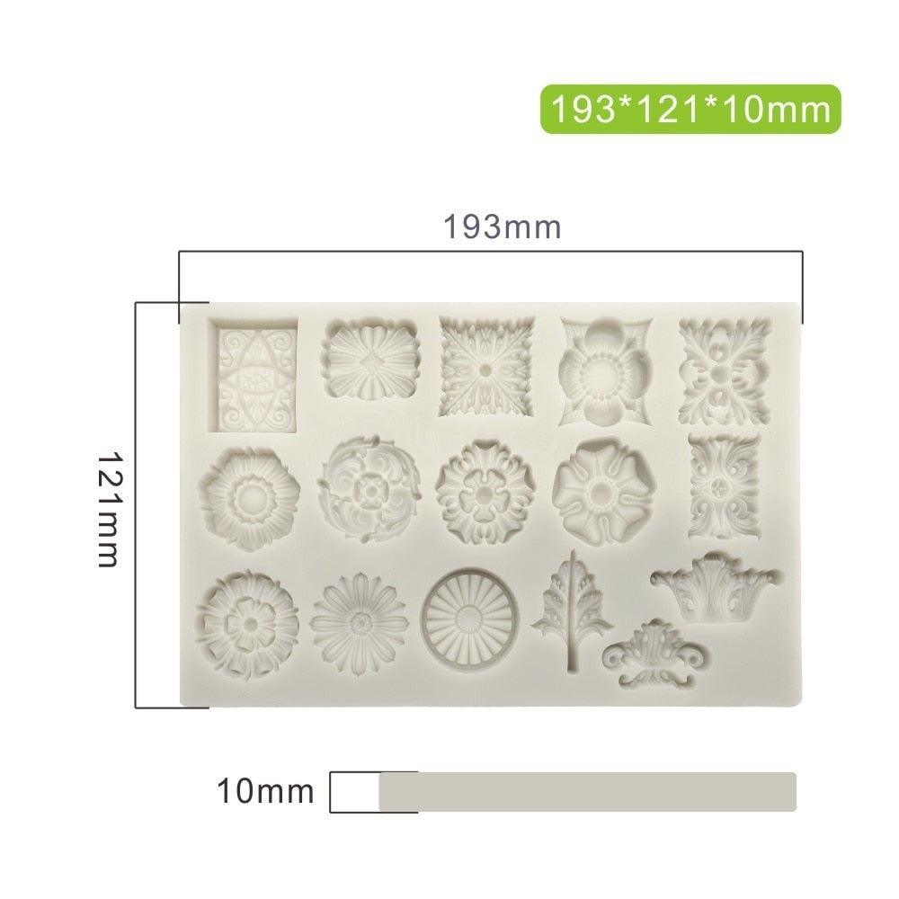 Moules en silicone réutilisables rétro pour fondant, chocolat, pierre aromatique, ornements en résine, pâte à sucre, pour la décoration de pâtisseries, cupcakes, pierres de cristal, moules en silicone pour la cuisine
