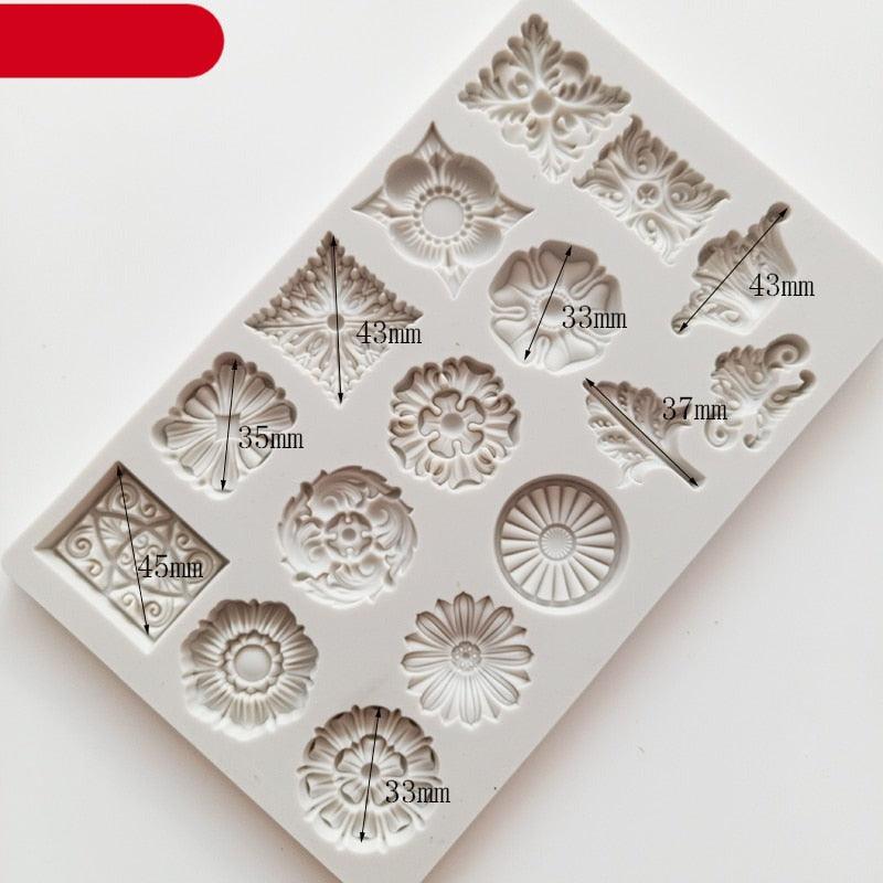 Moules en silicone réutilisables rétro pour fondant, chocolat, pierre aromatique, ornements en résine, pâte à sucre, pour la décoration de pâtisseries, cupcakes, pierres de cristal, moules en silicone pour la cuisine