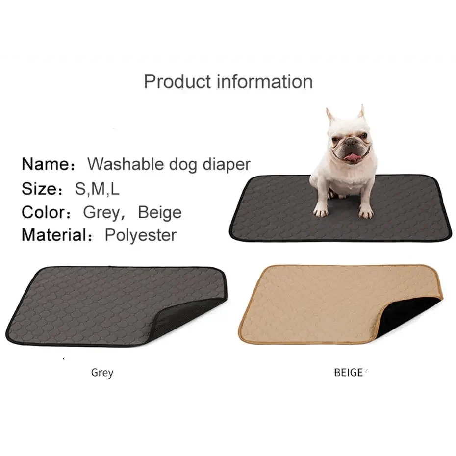 Alèses réutilisables pour chiens Couches pour chiens Tapis imperméable pour chiots pour animaux de compagnie - Alèses d'apprentissage lavables pour chiens chats lapins