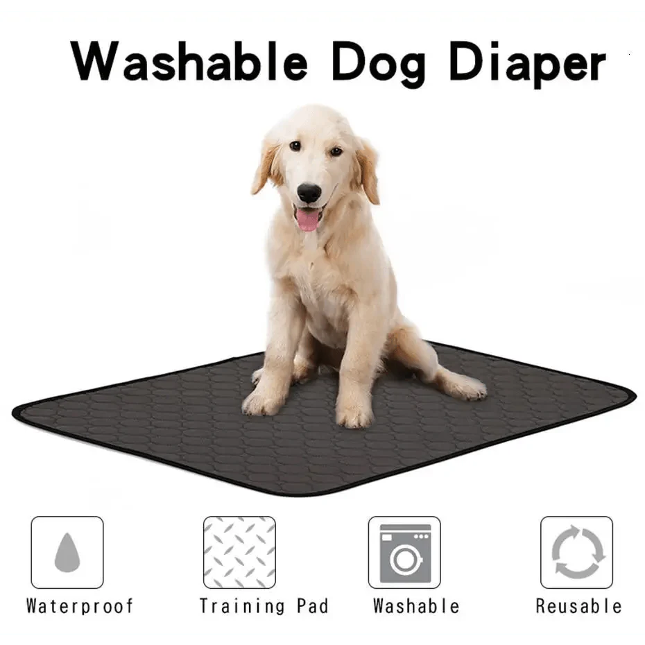 Alèses réutilisables pour chiens Couches pour chiens Tapis imperméable pour chiots pour animaux de compagnie - Alèses d'apprentissage lavables pour chiens chats lapins