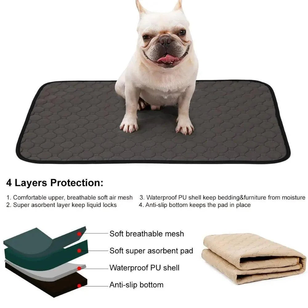 Alèses réutilisables pour chiens Couches pour chiens Tapis imperméable pour chiots pour animaux de compagnie - Alèses d'apprentissage lavables pour chiens chats lapins
