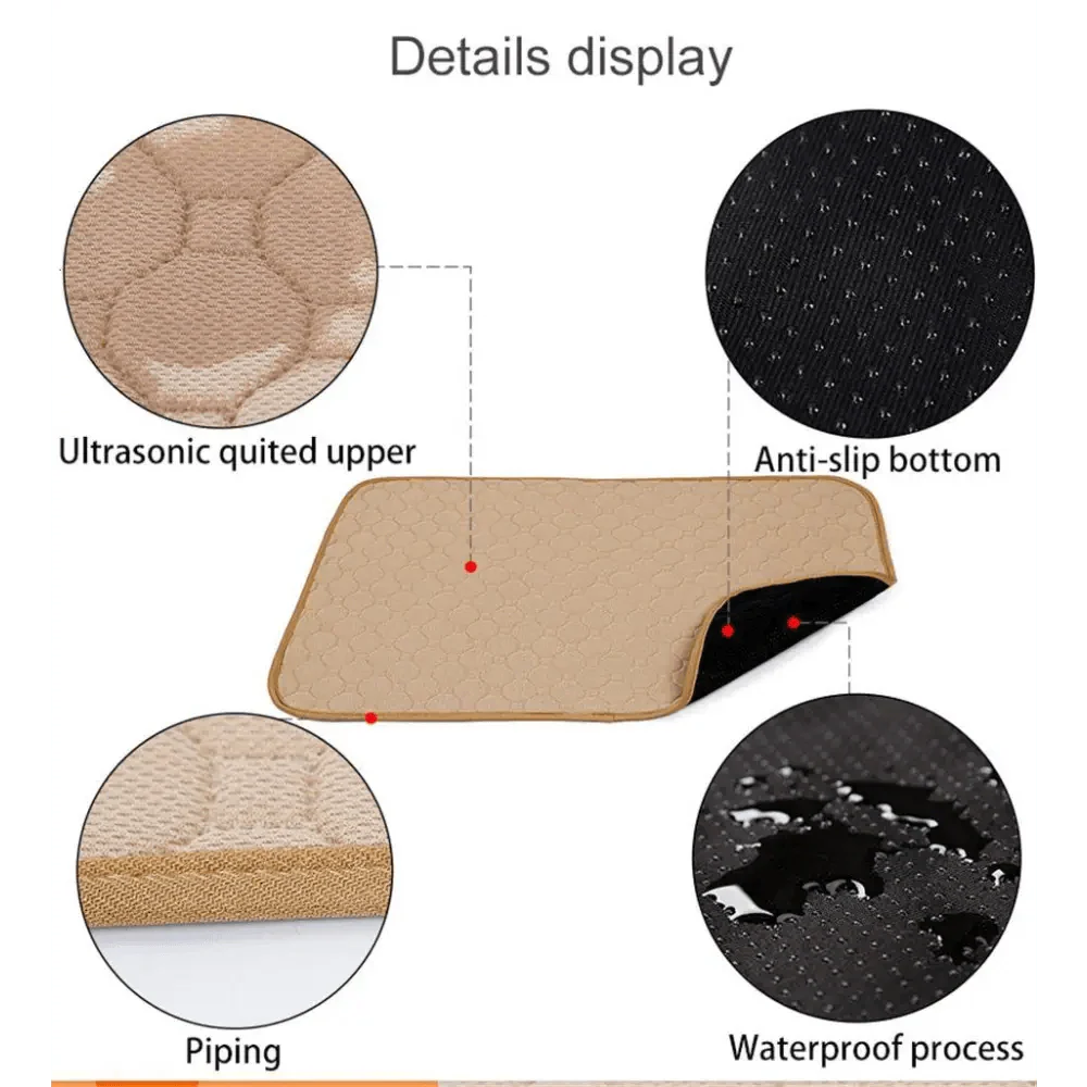 Alèses réutilisables pour chiens Couches pour chiens Tapis imperméable pour chiots pour animaux de compagnie - Alèses d'apprentissage lavables pour chiens chats lapins