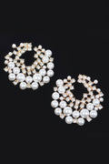 Boucles d'oreilles clous strass et perle