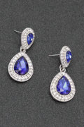 Boucle d'oreille pendante strass