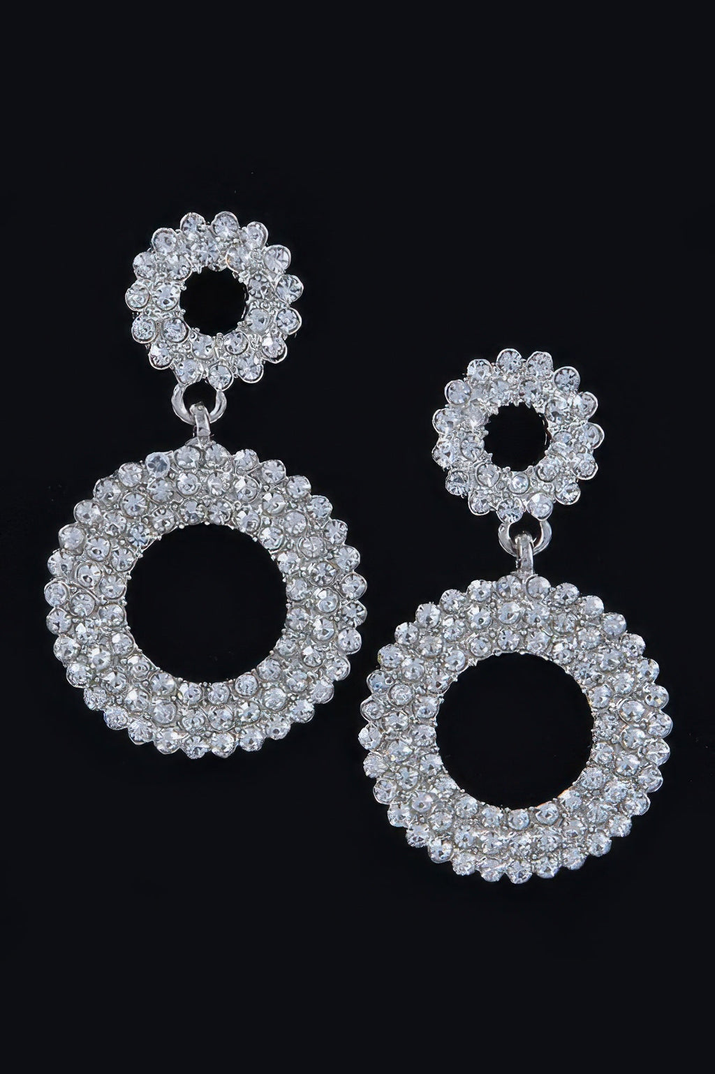 Boucles d'oreilles pendantes en strass