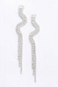 Boucle d'oreille à franges en strass