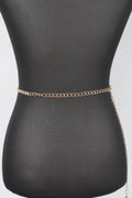 Ceinture chaîne cœur en strass