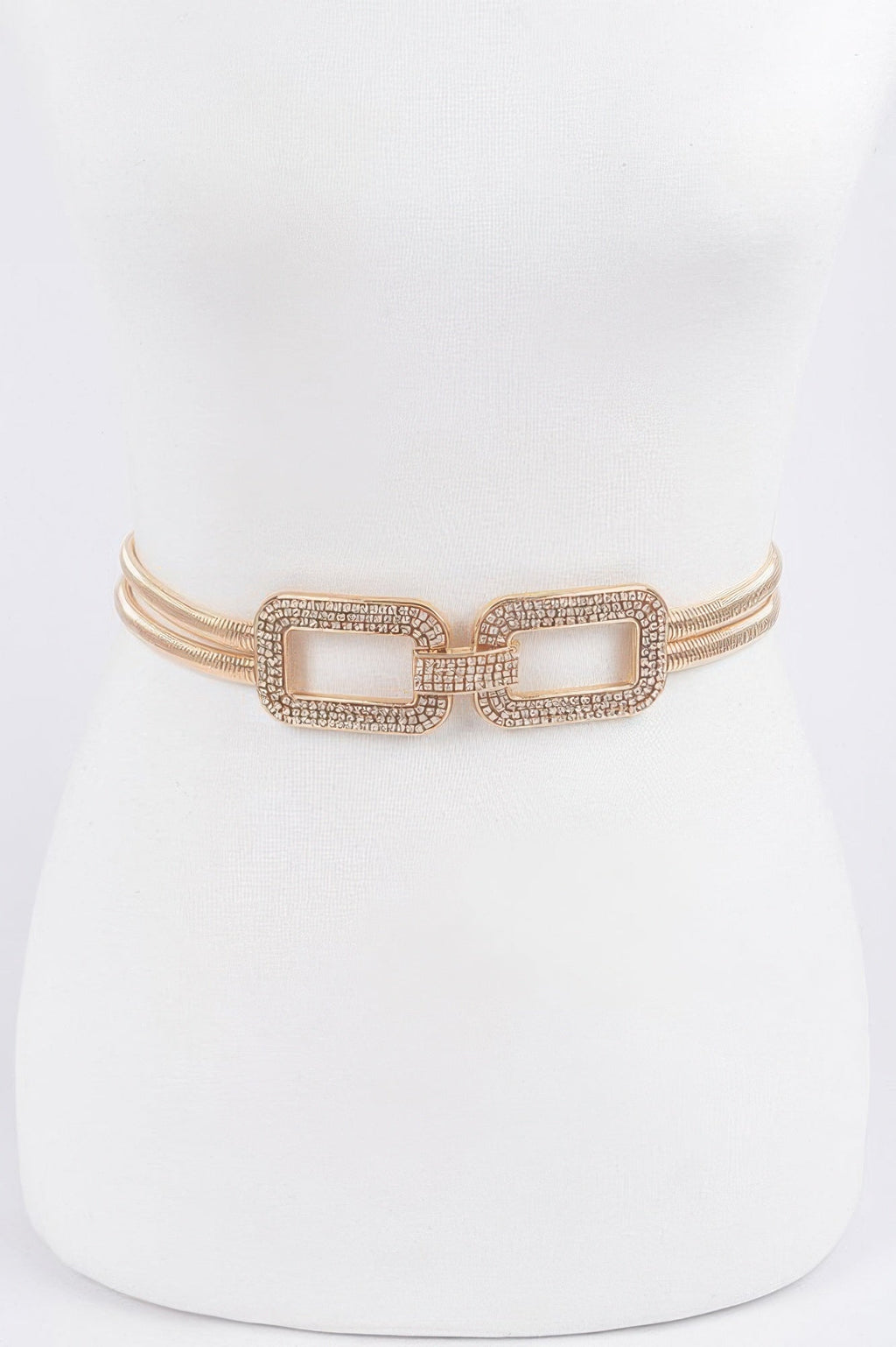 Ceinture extensible en métal ornée de strass