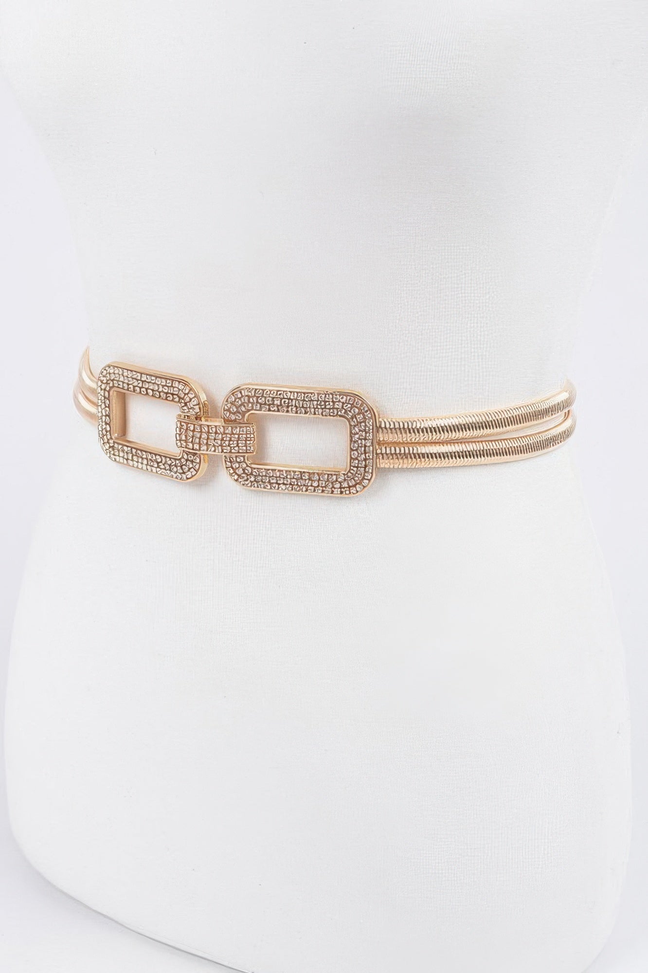 Ceinture extensible en métal ornée de strass