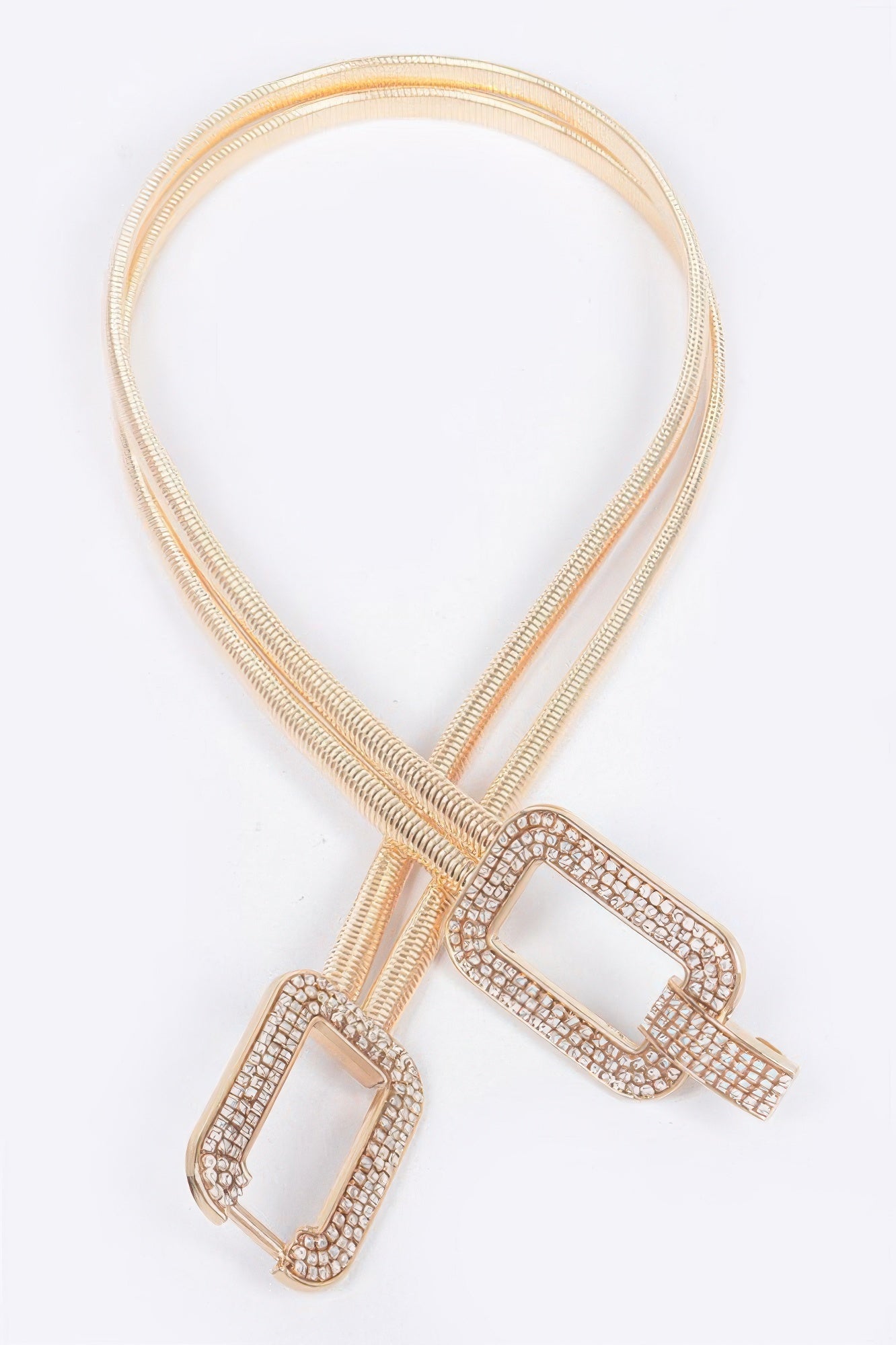 Ceinture extensible en métal ornée de strass