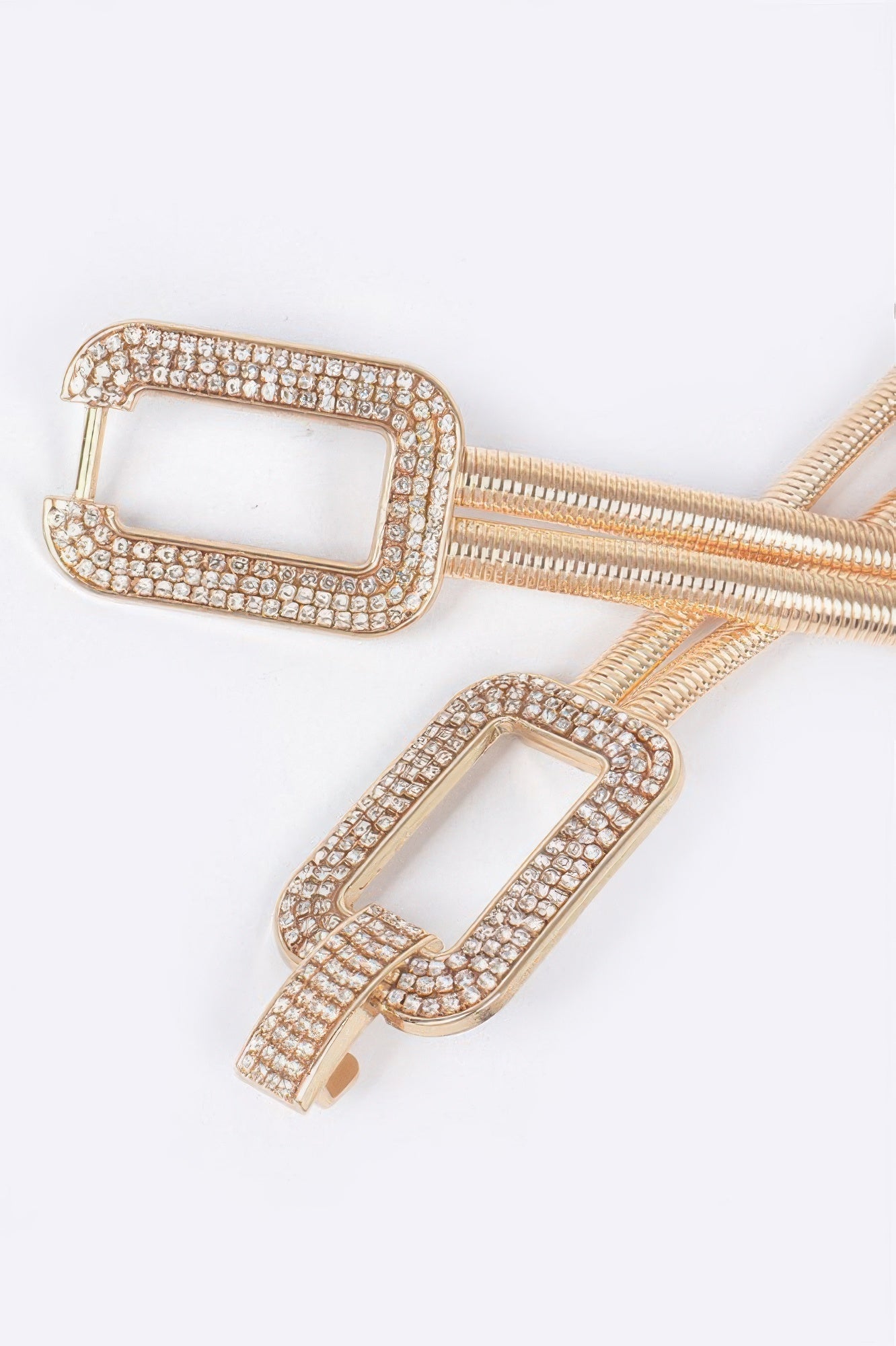 Ceinture extensible en métal ornée de strass
