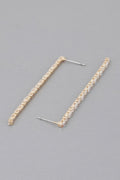 Boucles d'oreilles pendantes strass et perles