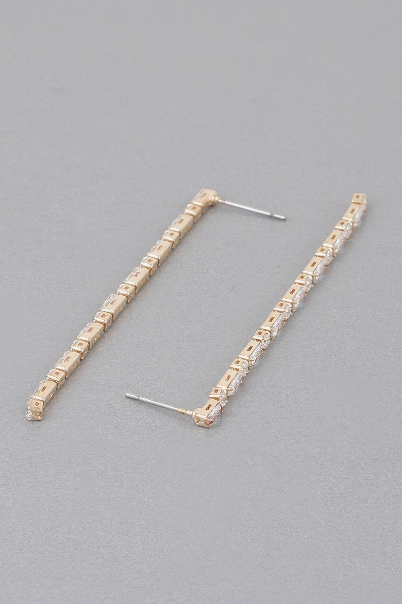 Boucles d'oreilles pendantes strass et perles