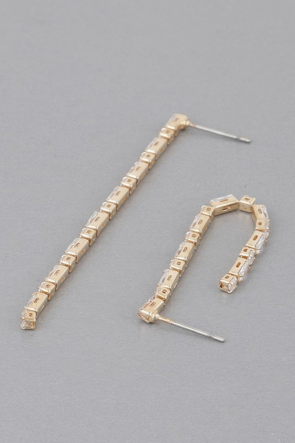 Boucles d'oreilles pendantes strass et perles