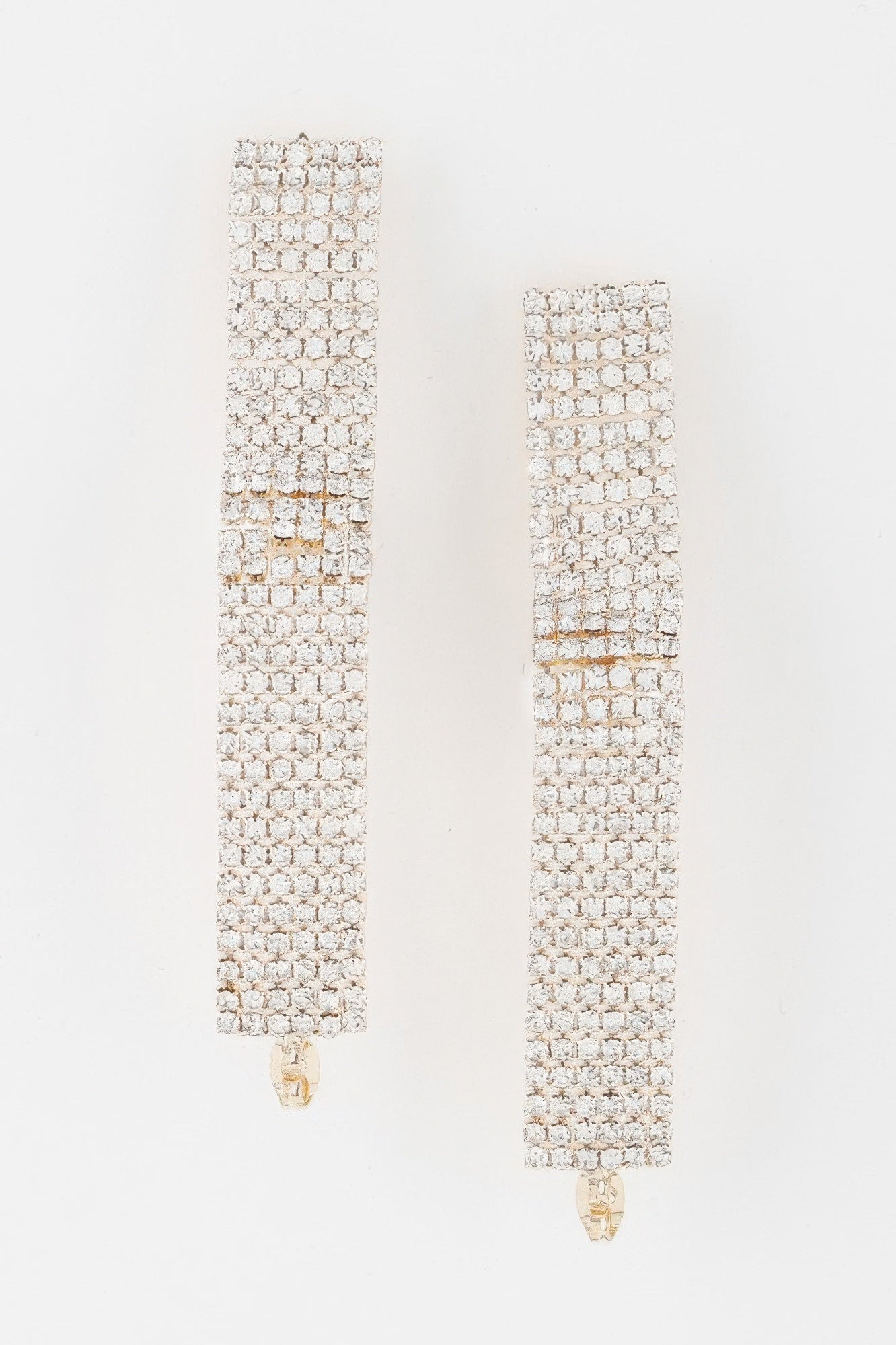 Rhinestone Pearl Wrap Earrings