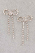 Boucle d'oreille ruban en strass