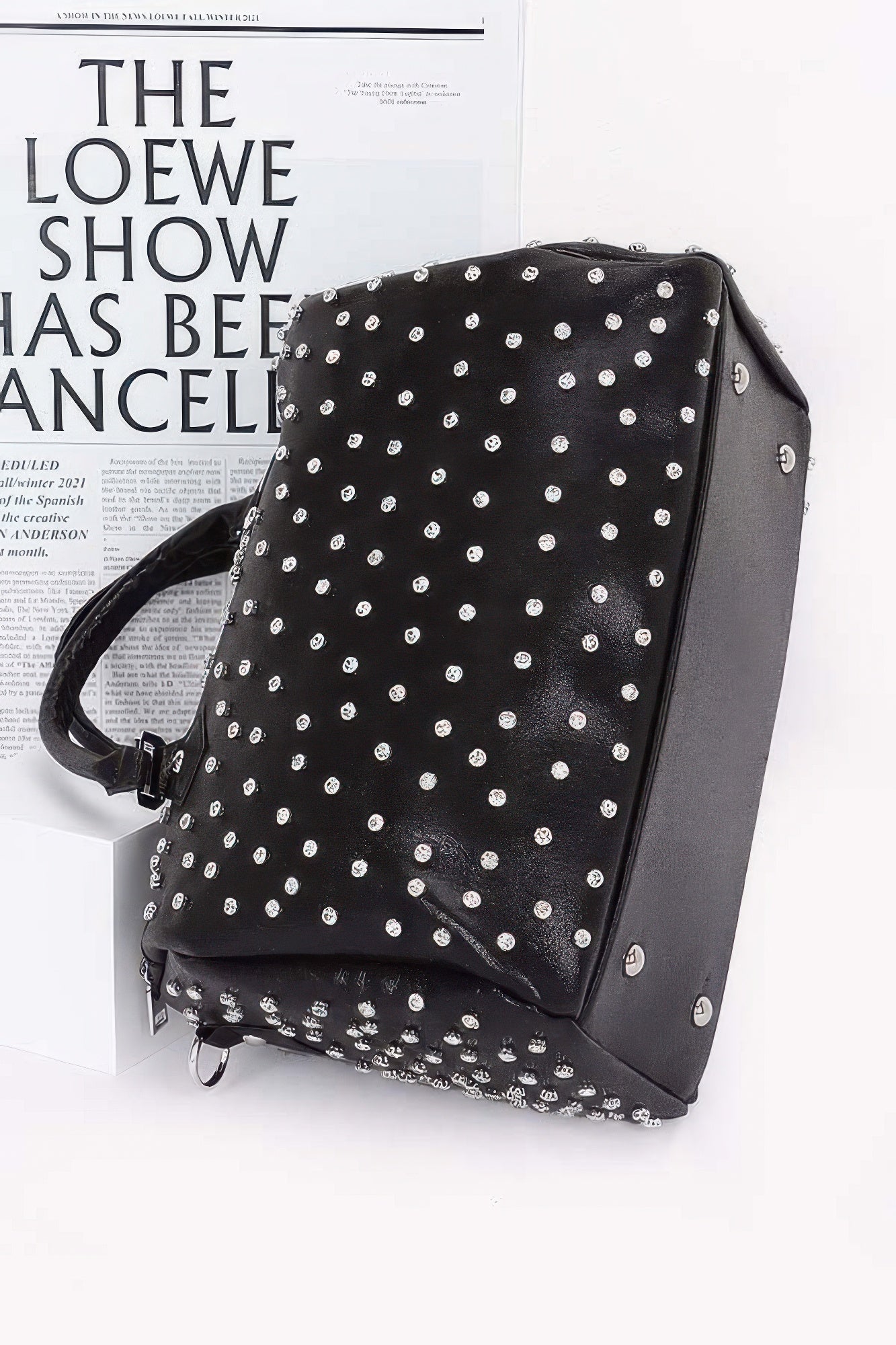 Sac de bowling clouté de strass