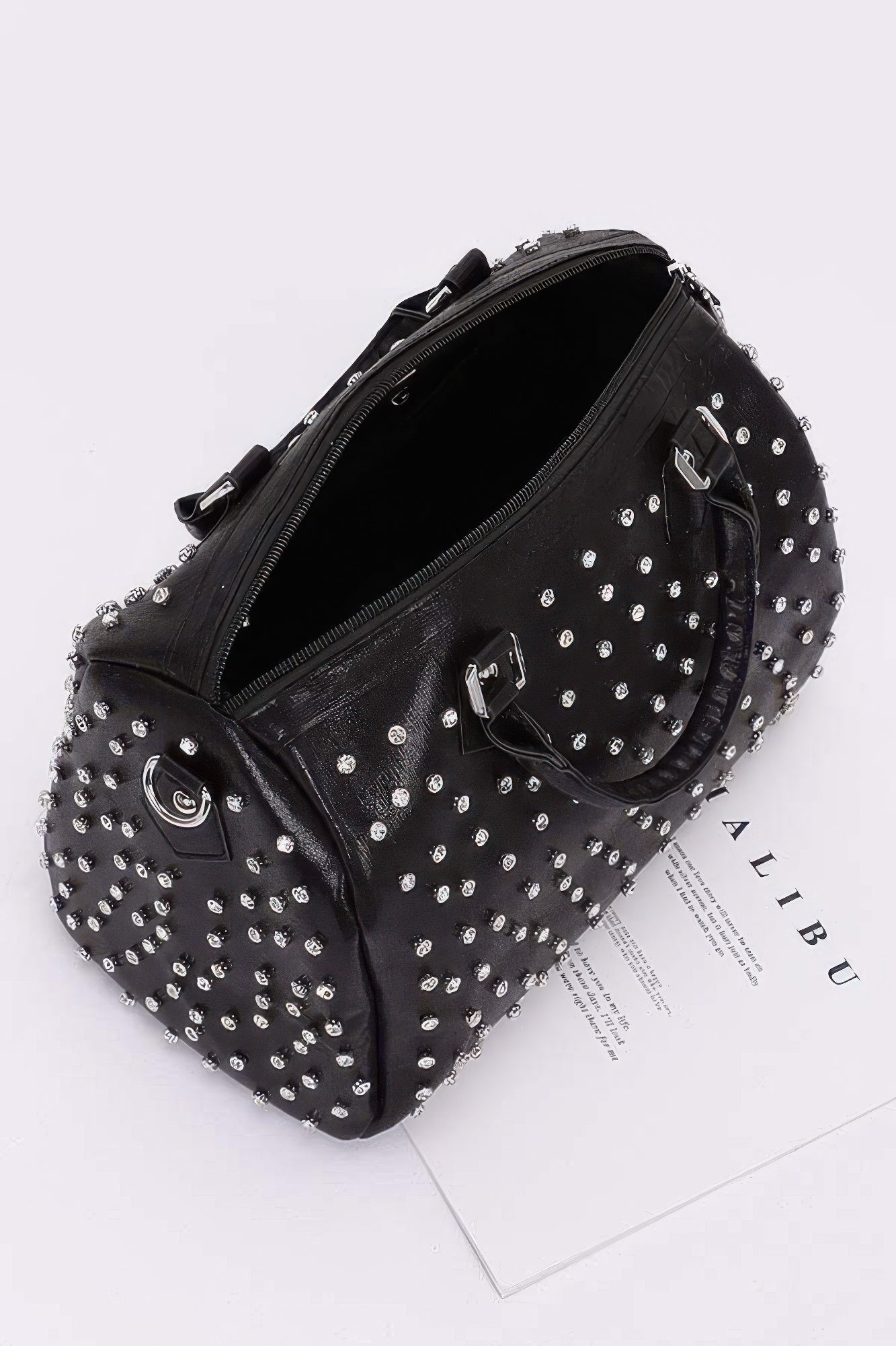 Sac de bowling clouté de strass