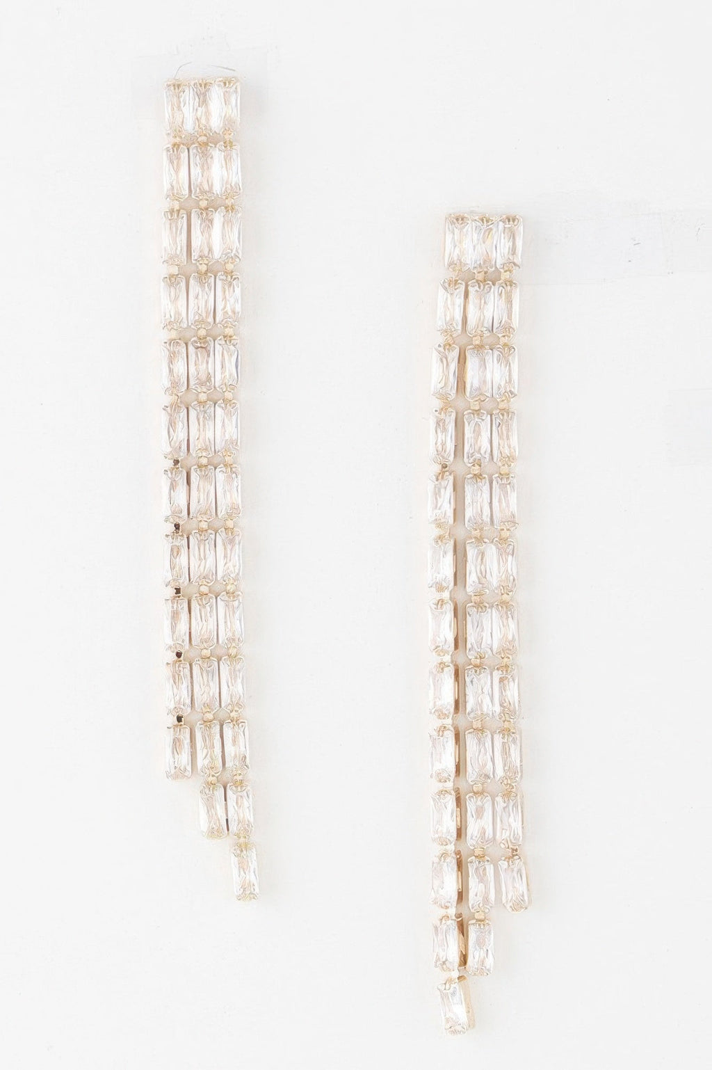 Boucles d'oreilles à pampilles en strass