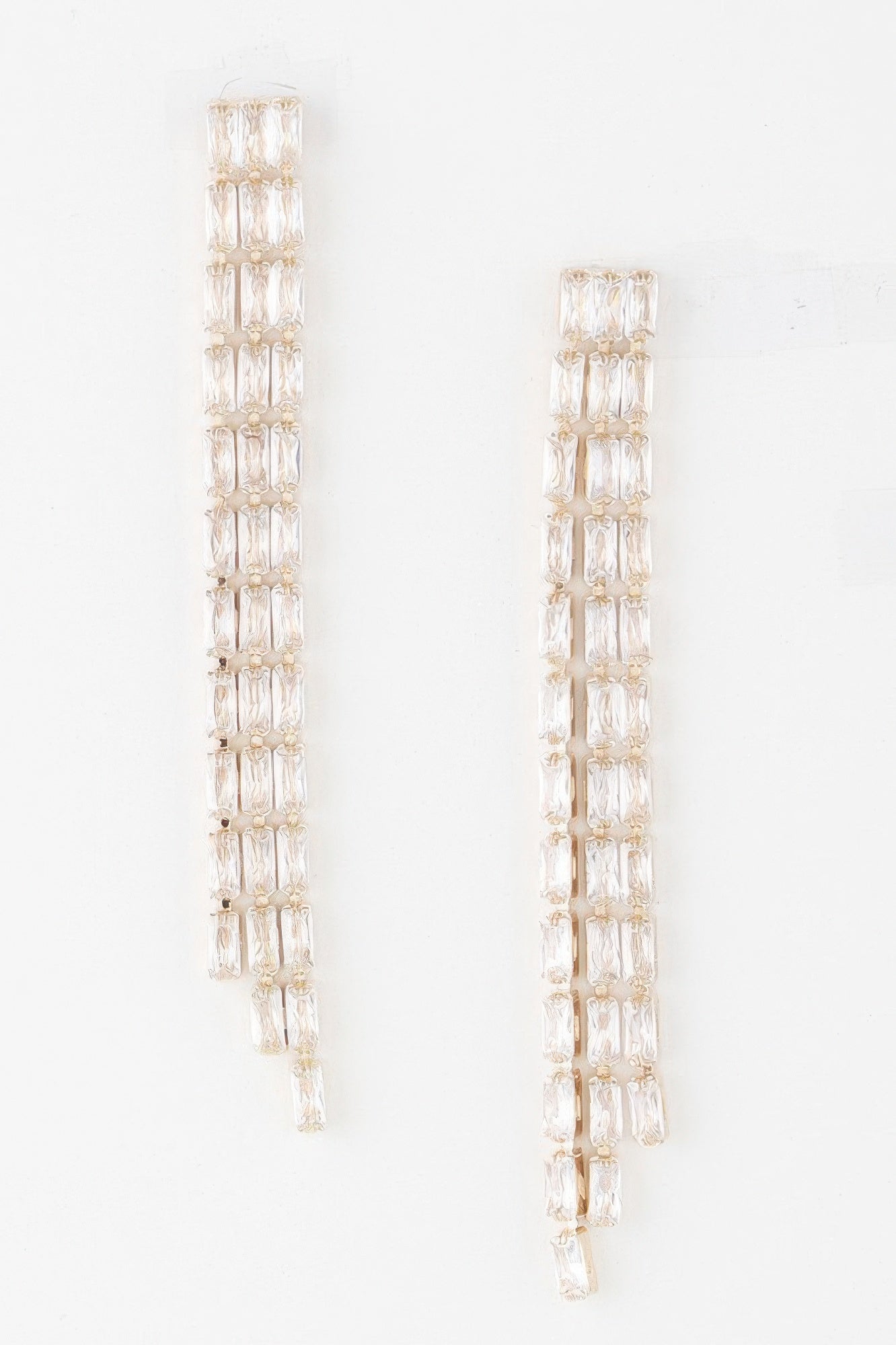 Boucles d'oreilles à pampilles en strass