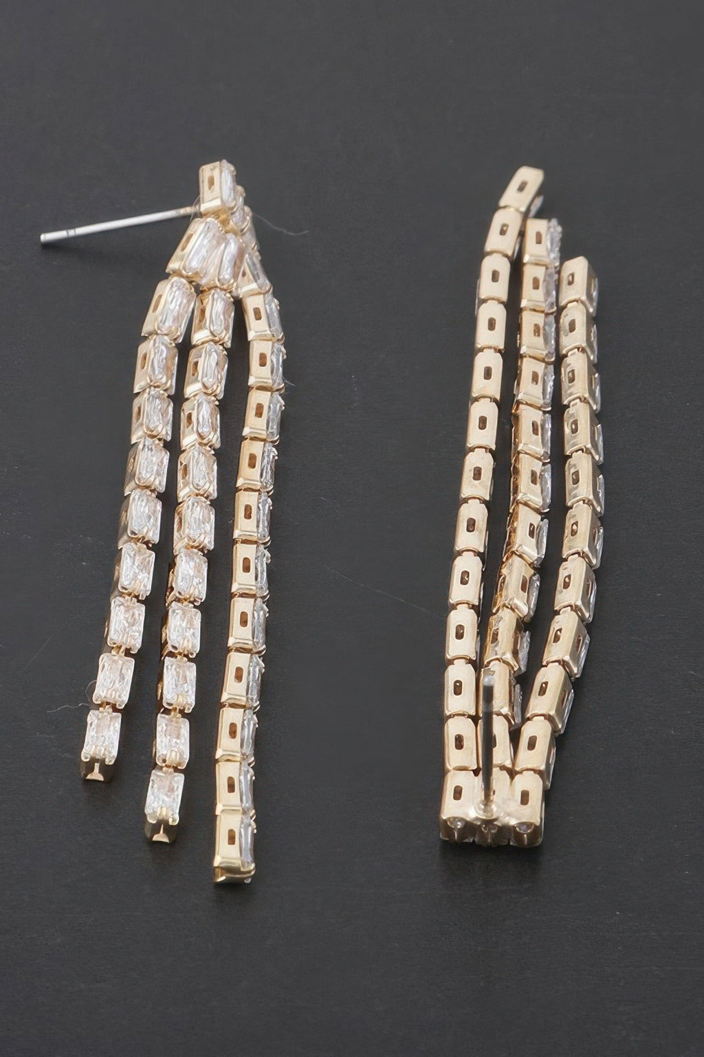 Boucles d'oreilles à pampilles en strass