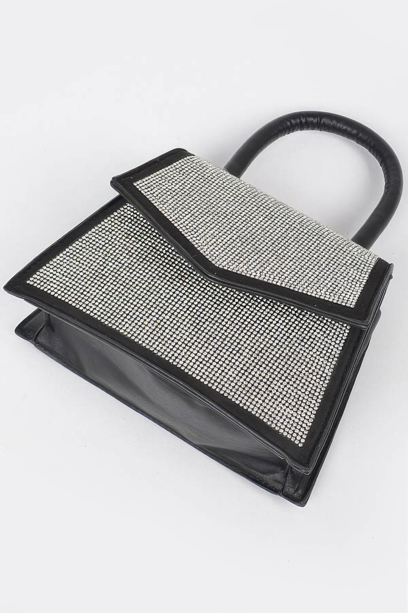 Sac bandoulière à poignée supérieure en strass