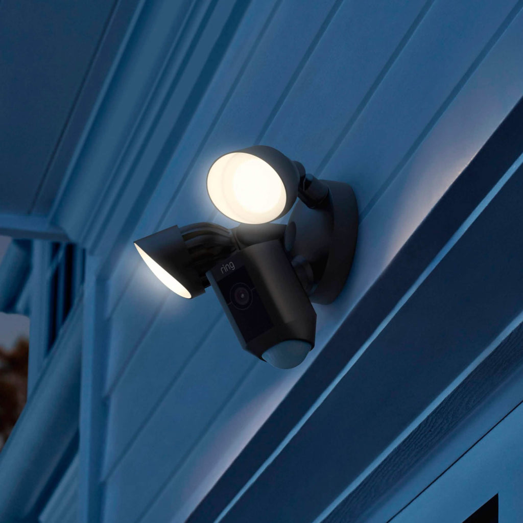 Ring - Caméra de surveillance extérieure filaire Floodlight Cam Plus 1080p