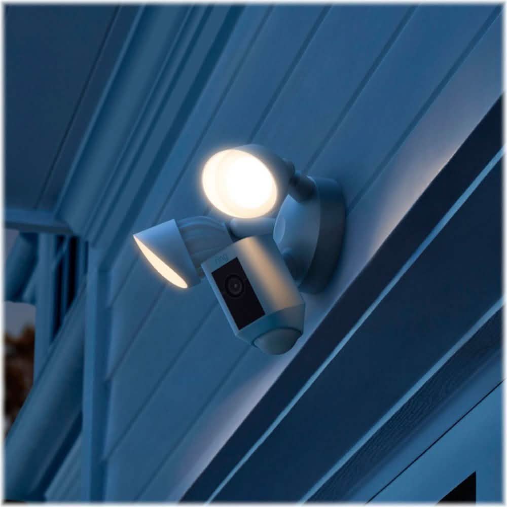 Ring - Caméra de surveillance extérieure filaire Floodlight Cam Plus 1080p