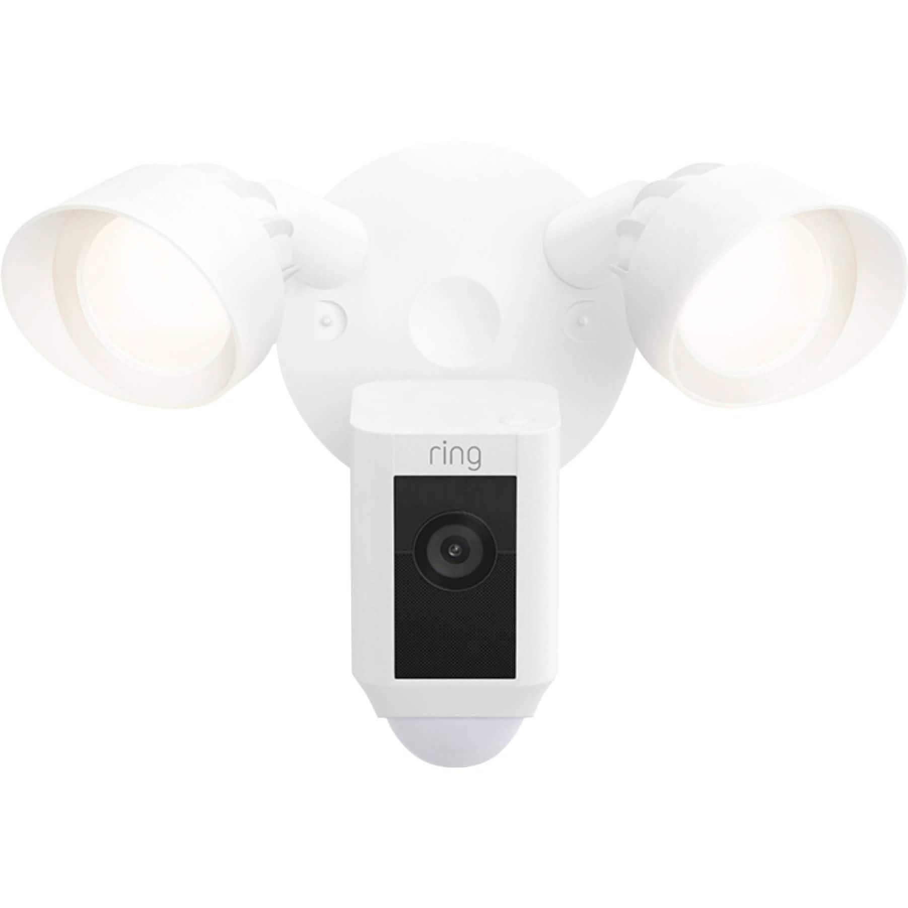 Ring - Caméra de surveillance extérieure filaire Floodlight Cam Plus 1080p
