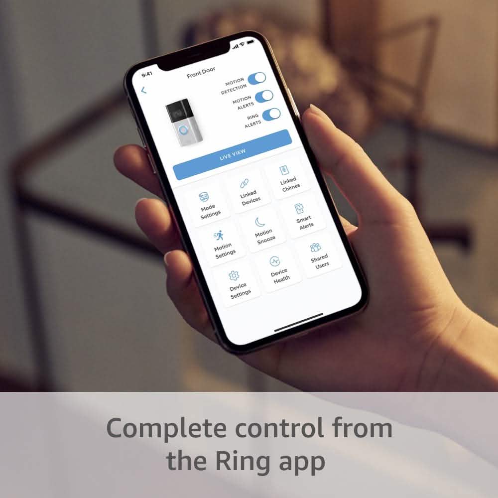 Ring Video Doorbell 3 – Wi-Fi amélioré, détection de mouvement améliorée
