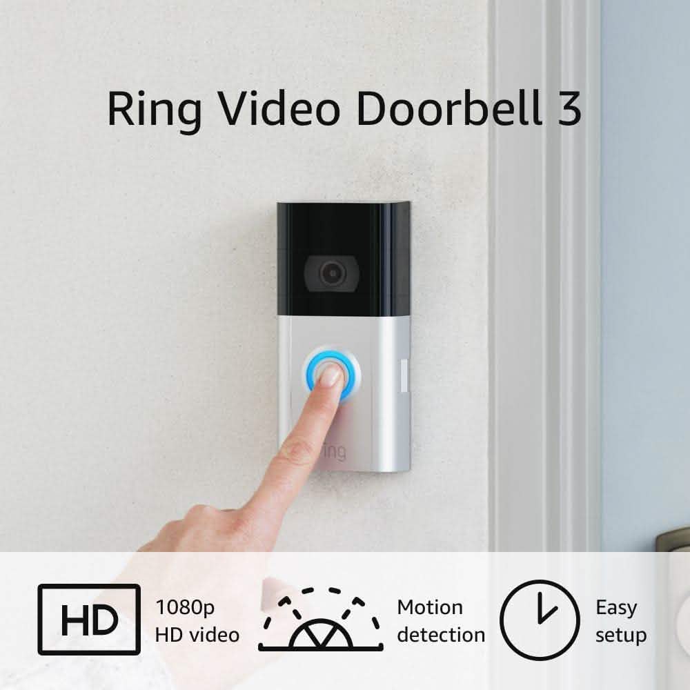 Ring Video Doorbell 3 – Wi-Fi amélioré, détection de mouvement améliorée