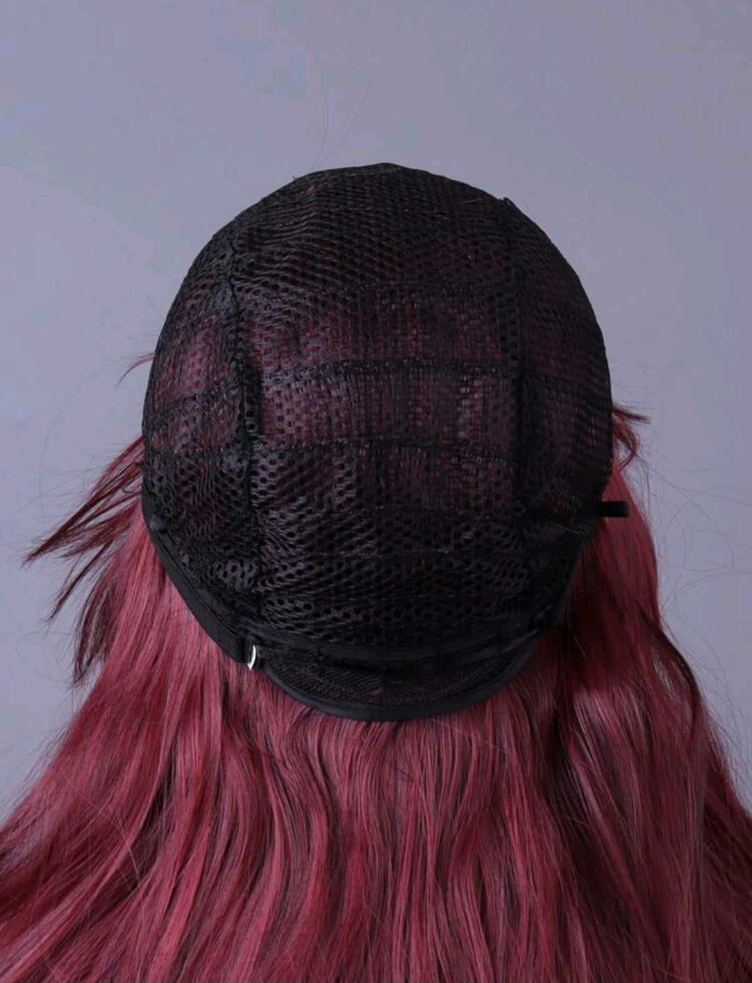 LydiaMFashions Perruque Cheveux Ondulés Bouclés Dégradés Bourgogne
